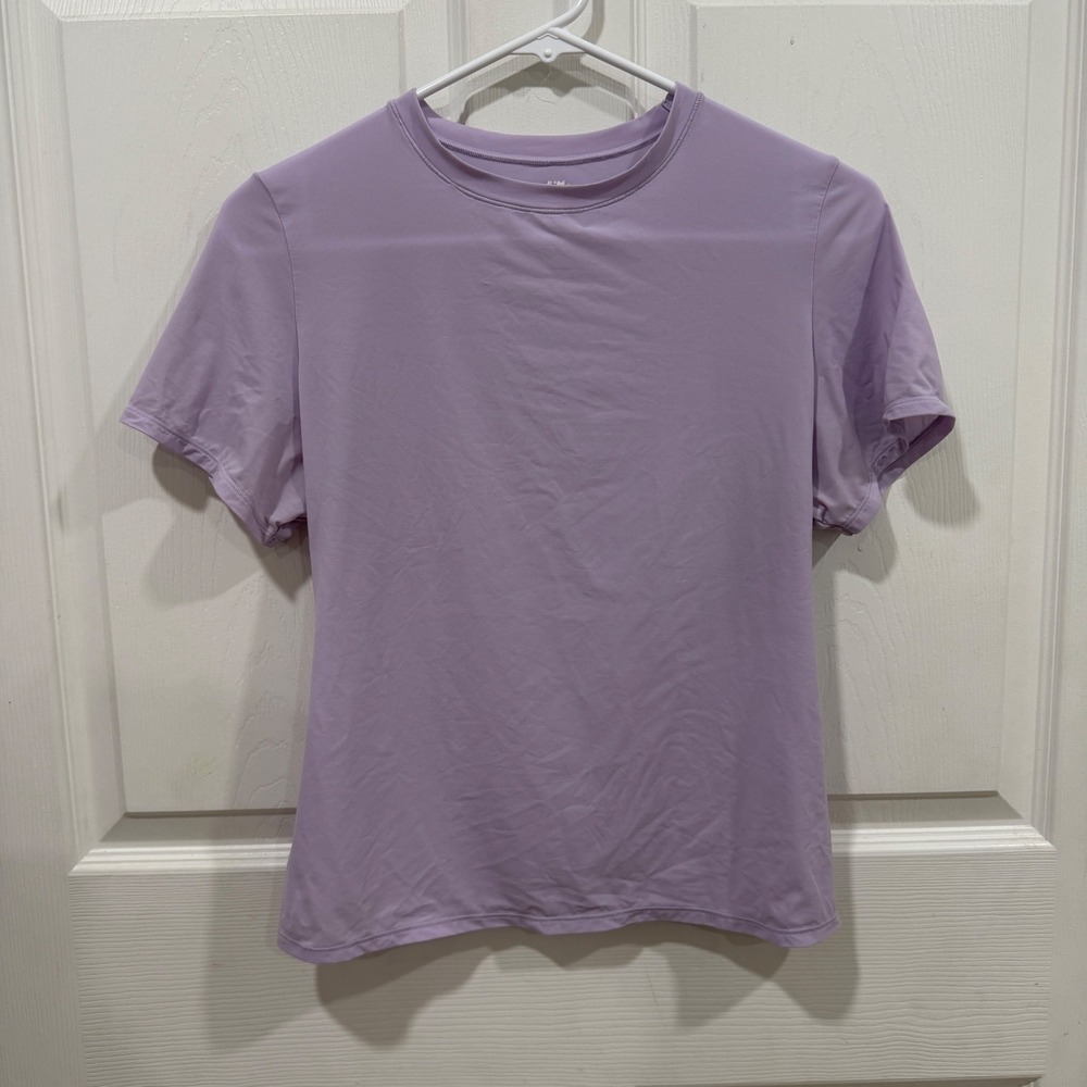 Skims Sport Lavender Purple Short Sleeve Activewear Tee Top